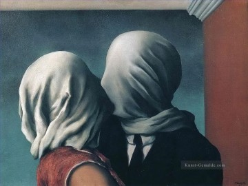Werke von 350 berühmten Malern Werke - Magritte die Liebenden René Magritte